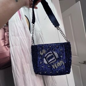 Sequin Blue Handbag